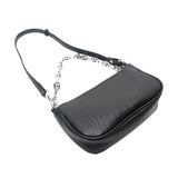 Street Retro Underarm Zipper Single Shoulder Small Crocodile Pattern