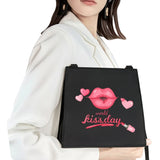 Retro Shoulder Bag Lady Messenger Bag Sexy Lip Pattern Party Dinner Bag