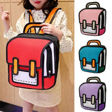 Cartoon Waterproof Student Backpack Smooth Zipper Unisex Book Storage