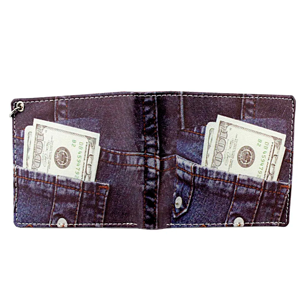 Casual Wallet with Anti Thief Chain for Men and Boys