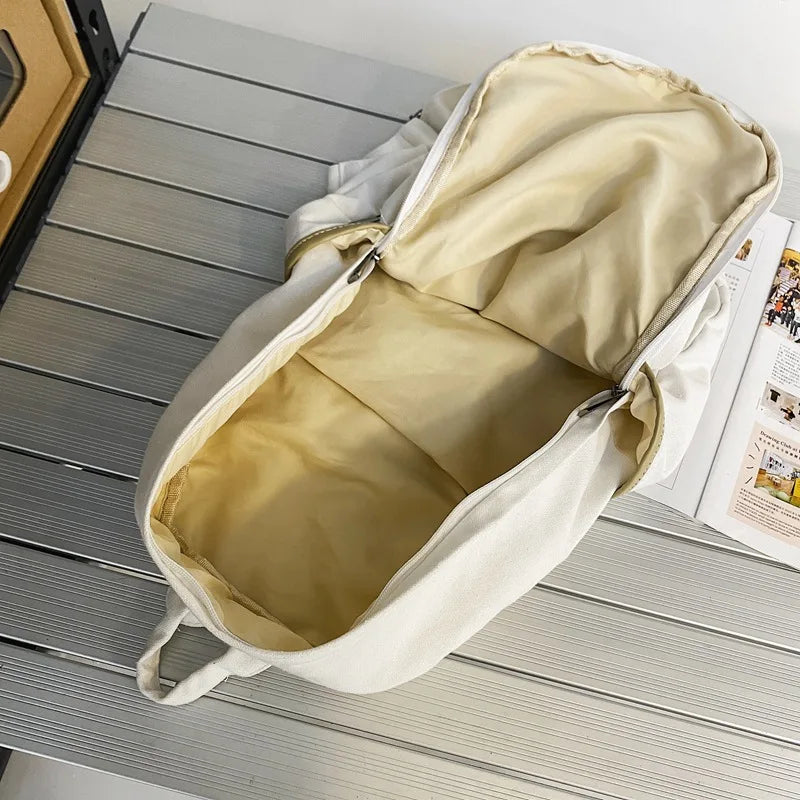 Student High Street Canvas Fabric School Book Laptop Backpack