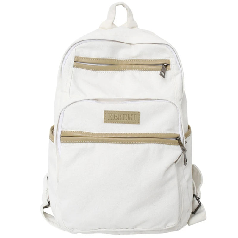 Student High Street Canvas Fabric School Book Laptop Backpack
