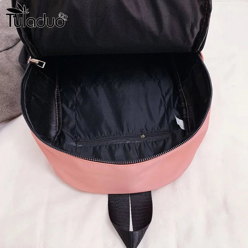 Canvas Backpack Shoulder Bag Women Schoolbag Teenages Large Capacity