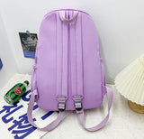 Sweet Waterproof School Bag with Bear Toy