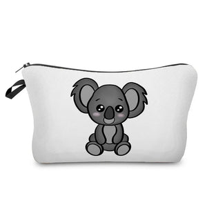 Cartoon Koala Print Pencil Case Makeup Bag
