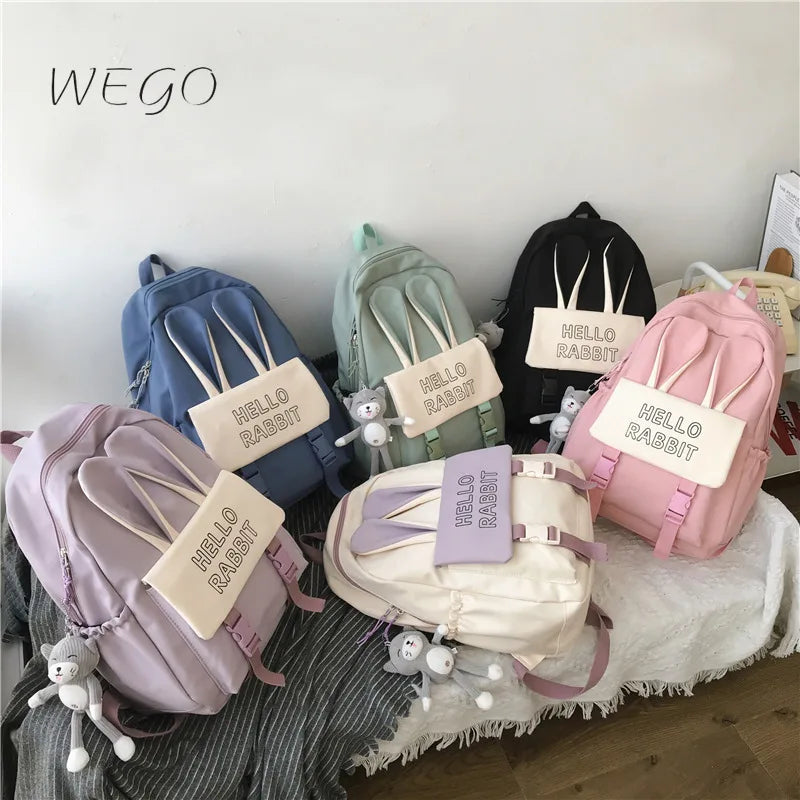 Long Eared Rabbit School Bag Female Japanese College Junior High School Student