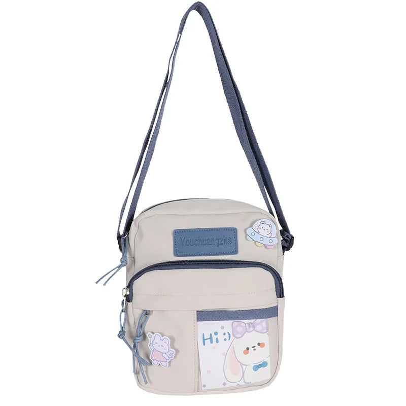 Cartoon Nylon Waterproof Transparent Messenger Bag