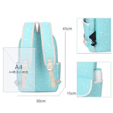 Canvas Starlight Printing Backpack for Teenager Girls