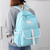 Canvas Starlight Printing Backpack for Teenager Girls