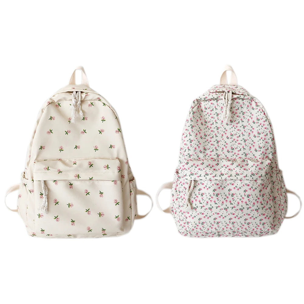 Women Floral Printing Backpack Casual School Bags