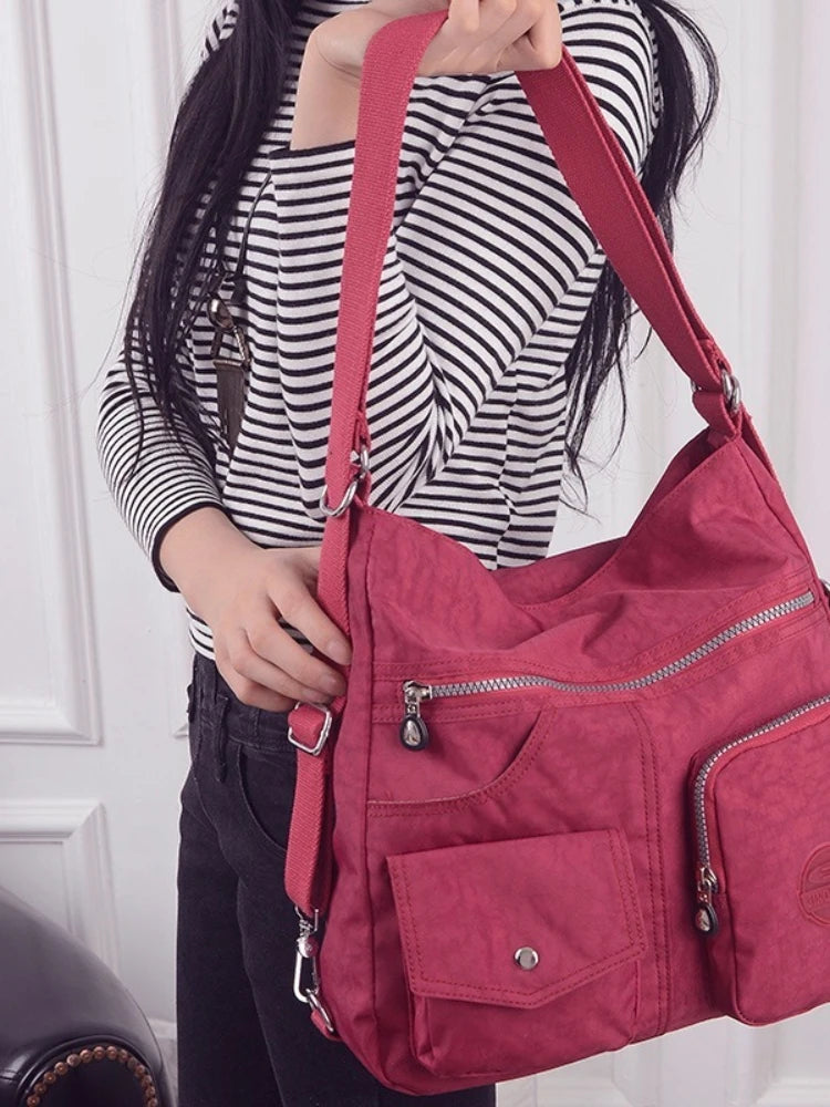 Casual Women Nylon Backpack School Bags Teenager Travel Bookbag