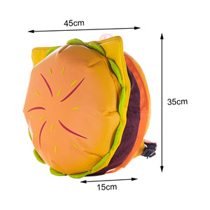 Stylish Hamburger Daypack Laptop Storage Cheeseburger Backpack for Travel