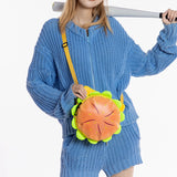 Stylish Hamburger Daypack Laptop Storage Cheeseburger Backpack for Travel