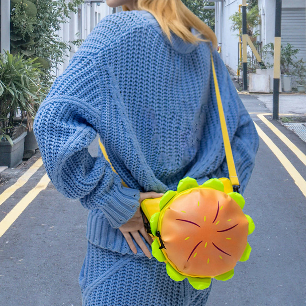 Stylish Hamburger Daypack Laptop Storage Cheeseburger Backpack for Travel