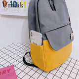 Stylish Ladies Nylon Zipper Shoulder Backpacks Women Pure Students School Bags