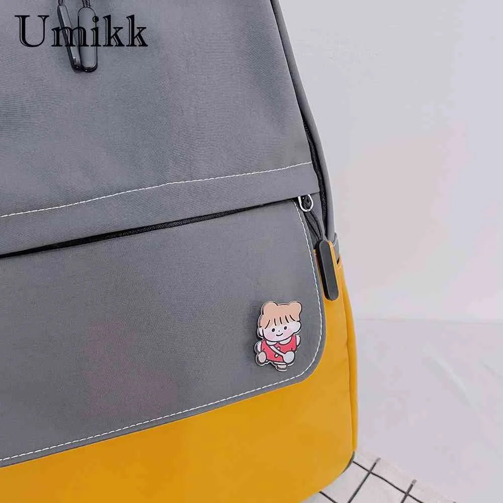 Stylish Ladies Nylon Zipper Shoulder Backpacks Women Pure Students School Bags