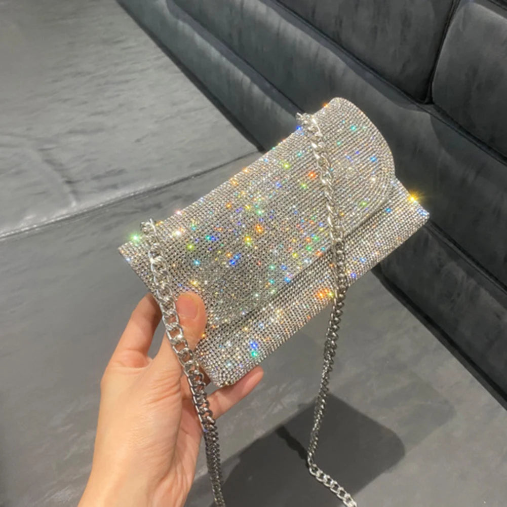 Women Rhinestones Evening Clutch Bag for Party