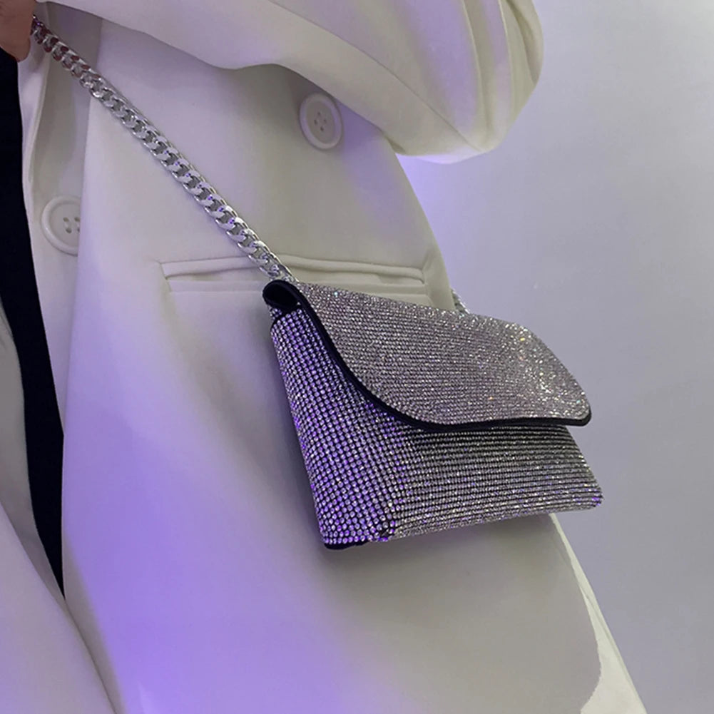 Women Rhinestones Evening Clutch Bag for Party