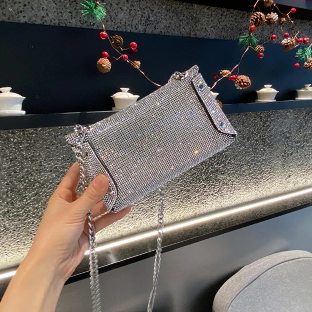 Women Rhinestones Evening Clutch Bag for Party