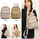 Women Straw Backpack Shoulder Bags Hand-Woven Handbags for Travel