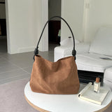 Suede Shoulder Side Bag Women Winter Large Capacity Crossbody Handbag