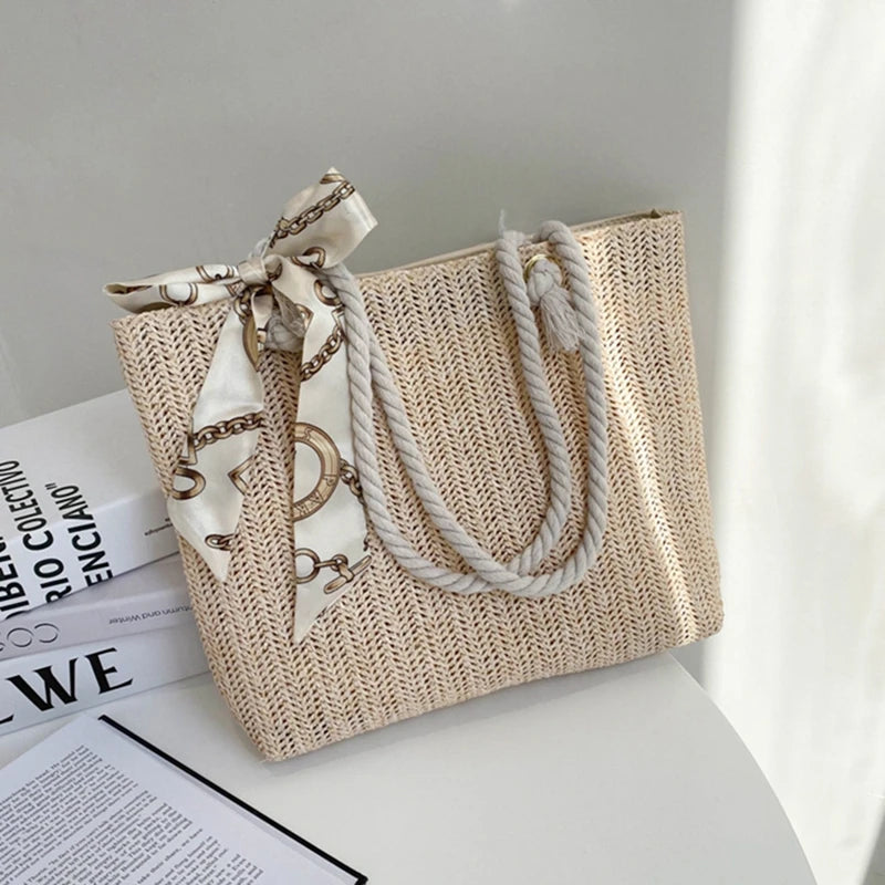Bohemia Straw Beach Bag Women Raffia Shoulder Purse Totes