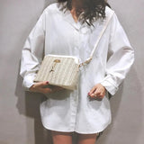 Summer Beach Straw Weave Shoulder Bag for Women