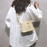 Summer Beach Straw Weave Shoulder Bag for Women