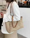 Summer Beach Straw Shoulder Bags for Women Large Capacity Woman Handbags