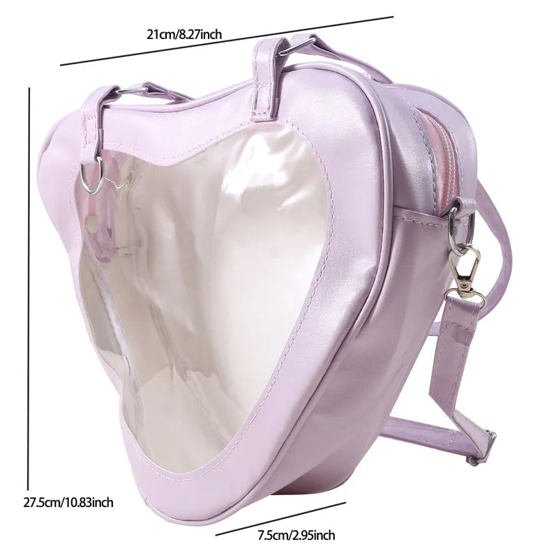 Summer Candy Love Heart Jelly Shape Backpacks Harajuku School Bag