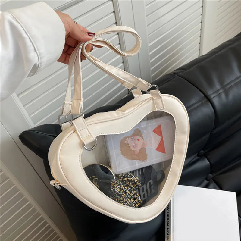 Summer Candy Love Heart Jelly Shape Backpacks Harajuku School Bag