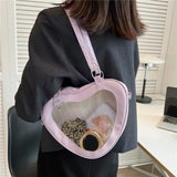 Summer Candy Love Heart Jelly Shape Backpacks Harajuku School Bag