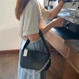 Summer Beaded Chain Shoulder Bag Women Portable Underarm Bags PU Handbags