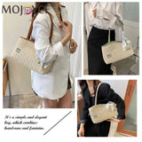 Summer Straw Shoulder Bag Woven Tote Handbag