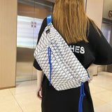 Summer Large Plaid Waist Bag Woman Waist pack And Phone Pack Casual Shoulder Cro