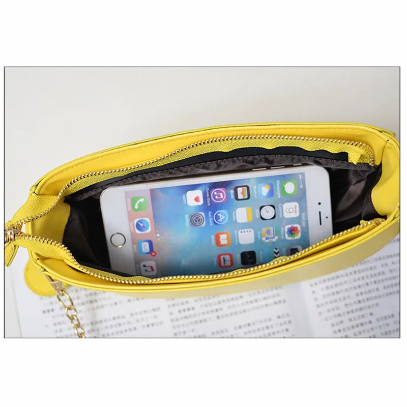 Fruit Chain Shoulder Bag PU Leather Women Handbags