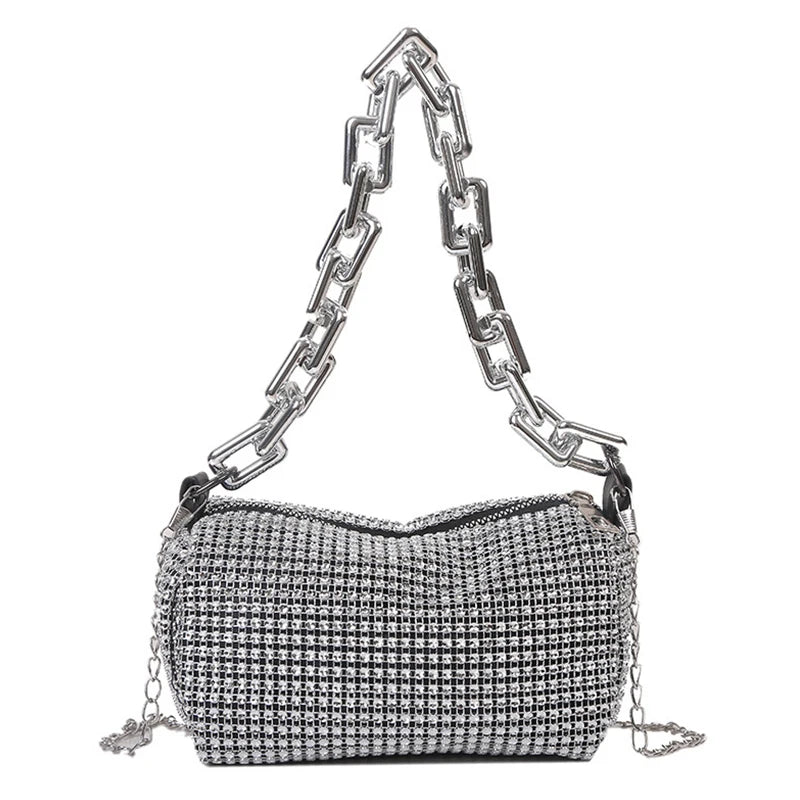 Summer Travel Shoulder Handbags Purses with Bling Diamond Small Crossbody