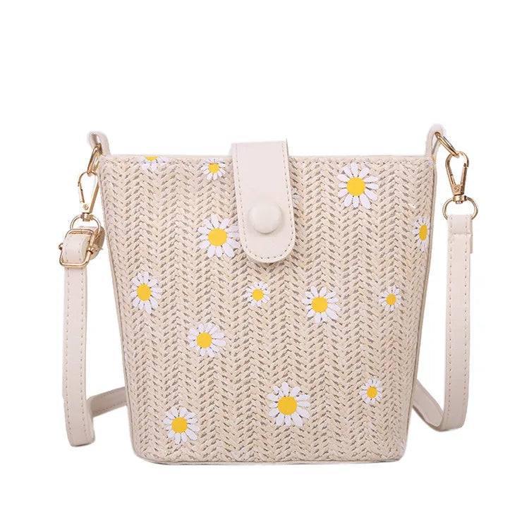 Summer Straw Crossbody Bags Women Handbags Knitted Boho Bag Female