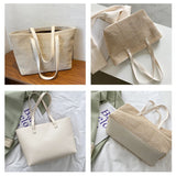 Straw Woven Underarm Bag Large Capacity Shoulder Beach Travel Handbag