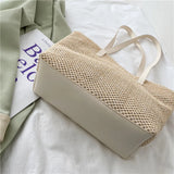 Straw Woven Underarm Bag Large Capacity Shoulder Beach Travel Handbag