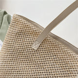 Straw Woven Underarm Bag Large Capacity Shoulder Beach Travel Handbag