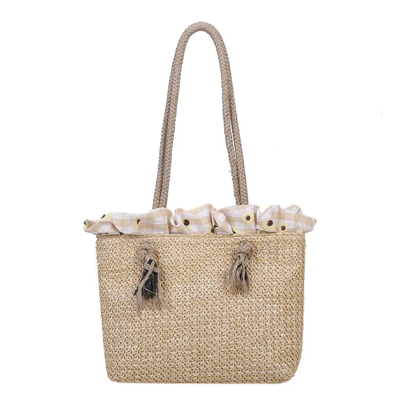 Summer Straw Shoulder Bags Hit Handbags for Women Matching Tote Bag
