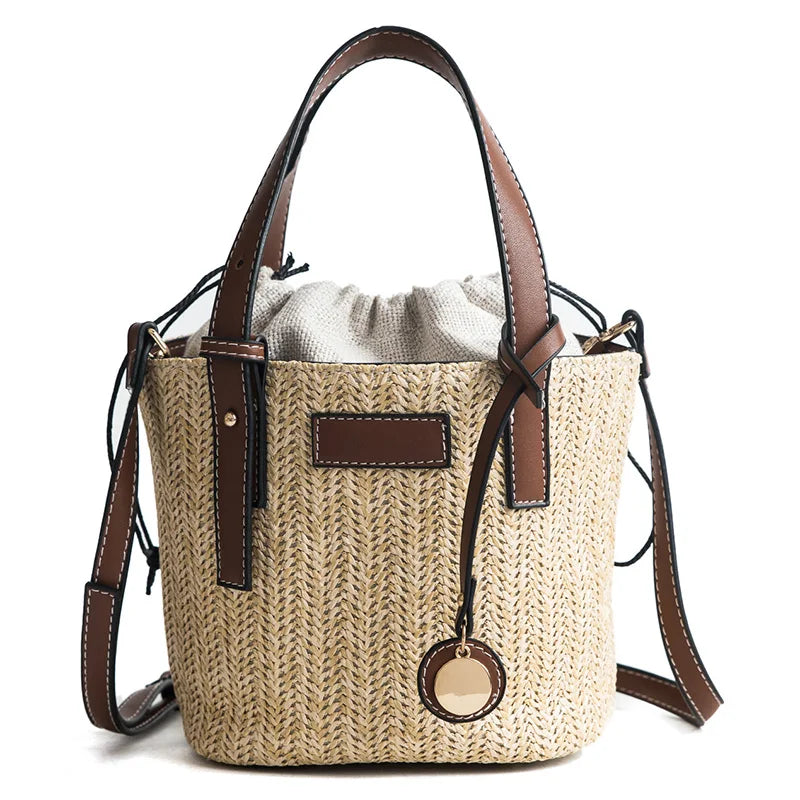 Summer Straw Tote Bag Beach Cross Body Bag for Women
