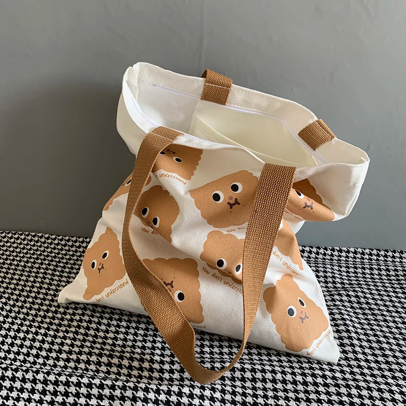 Summer Ulzzang Girl Single Shoulder Canvas Bag Ins Japanese Harajuku School Bag