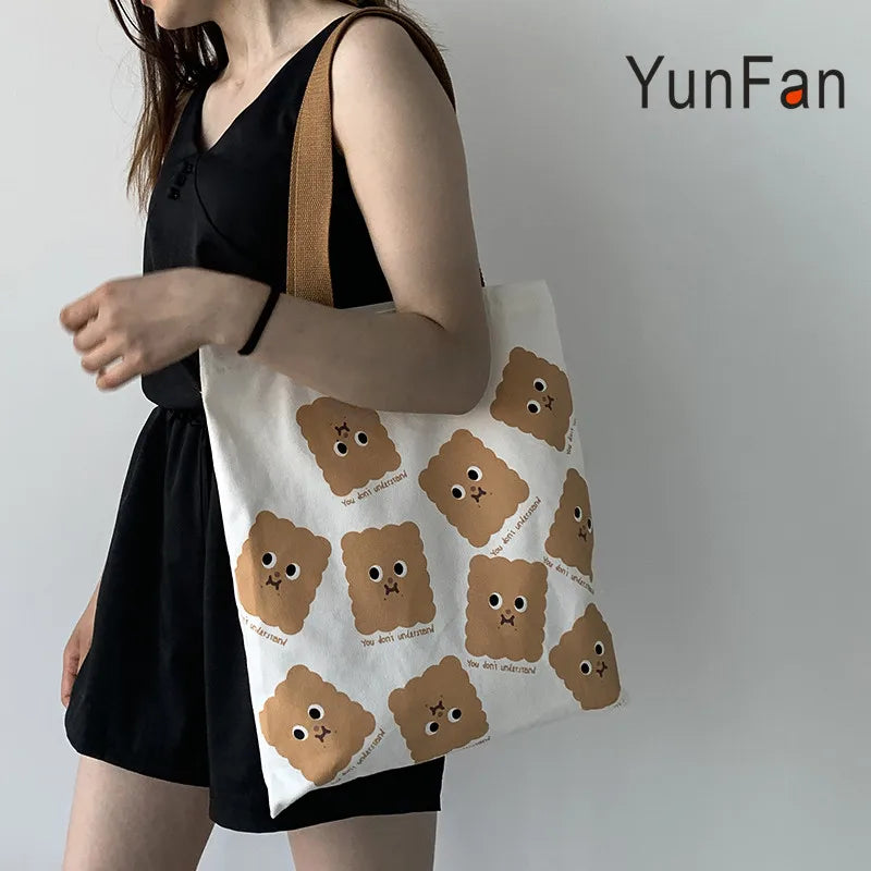 Summer Ulzzang Girl Single Shoulder Canvas Bag Ins Japanese Harajuku School Bag