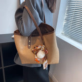 Summer PU Leather Tote Bag Large Shoulder Bag