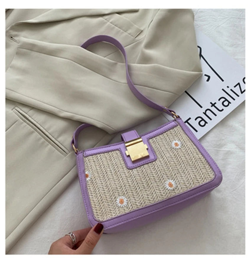 Summer Straw Bag One-Shoulder Armpit Bag Beach Handbag