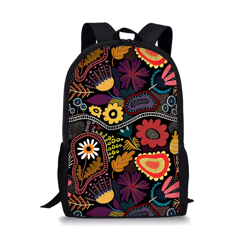 Sunflower Pattern Print School Bags Daily Travel Climbing Durable Backpack