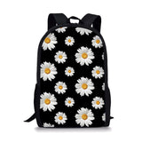 Sunflower Pattern Print School Bags Daily Travel Climbing Durable Backpack