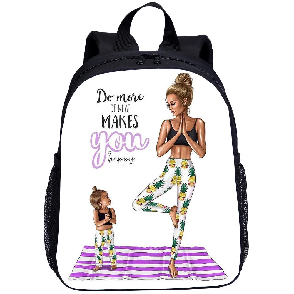 Mom Print Toddler Schoolbag Little Bog And Girl Bookbags Backpack